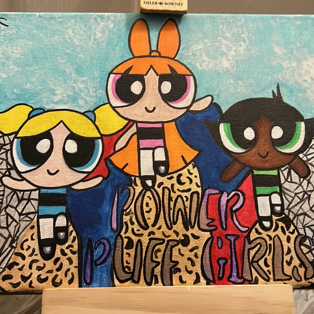 Custom made Power Puff Girls , Acrylic paint , 10x8 - Picture 5 of 5